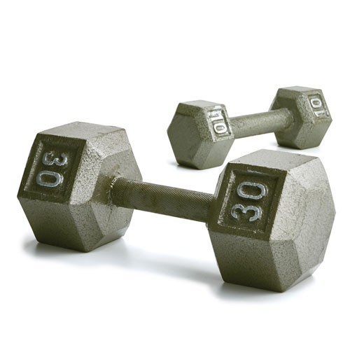 Hex Dumbbell with Straight Handle 30 lb (1 dumbbell)